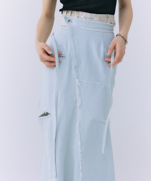 JOSEMOON ジョゼムーン SLIT DENIM SKIRT JOSE MOON デニムスカート SLIT DENIM SKIRT/スリットデニム
