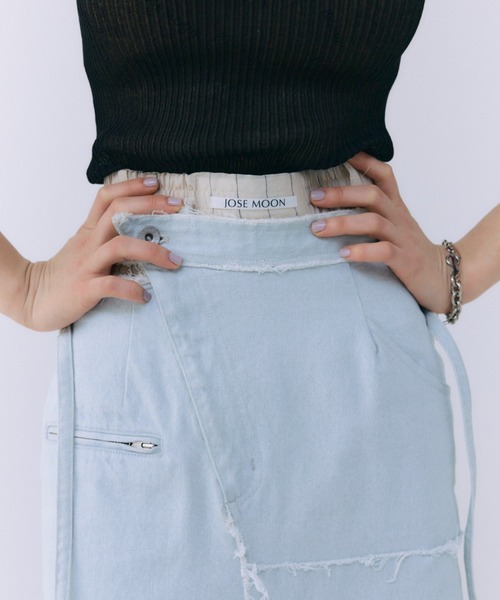 JOSEMOON ジョゼムーン SLIT DENIM SKIRT JOSE MOON デニムスカート SLIT DENIM SKIRT/スリットデニム