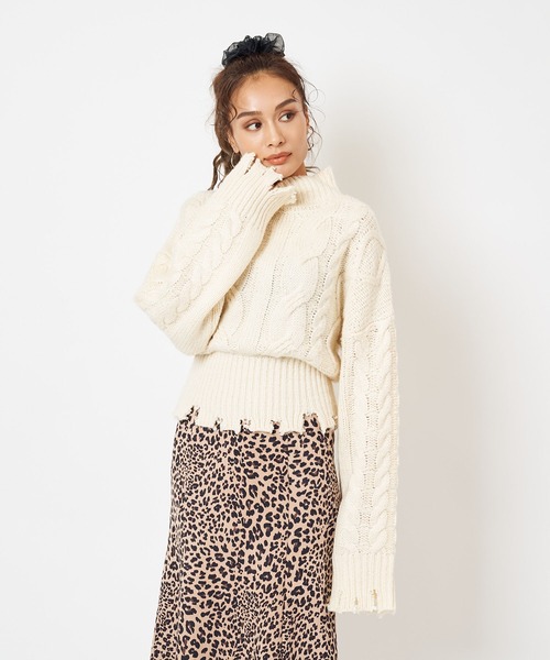 「SPIRALGIRL」 長袖ニット FREE ブルー レディース_画像7