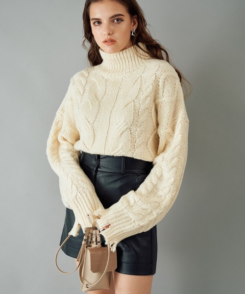 「SPIRALGIRL」 長袖ニット FREE ブルー レディース_画像8