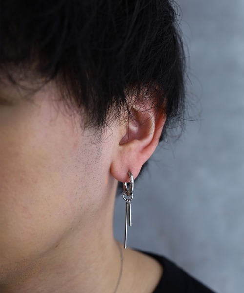 チェーンデザイン ピアス(片耳用) モチーフチェーンデザイン ピアス