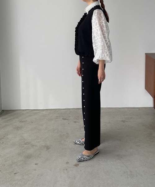 美品 ANTIPST アンティパスト ベスト ジレ フリル antic rag ベスト ジレ フリルベスト レディース : ZOZOTOWN