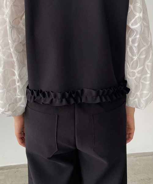 美品 ANTIPST アンティパスト ベスト ジレ フリル antic rag ベスト ジレ フリルベスト レディース : ZOZOTOWN