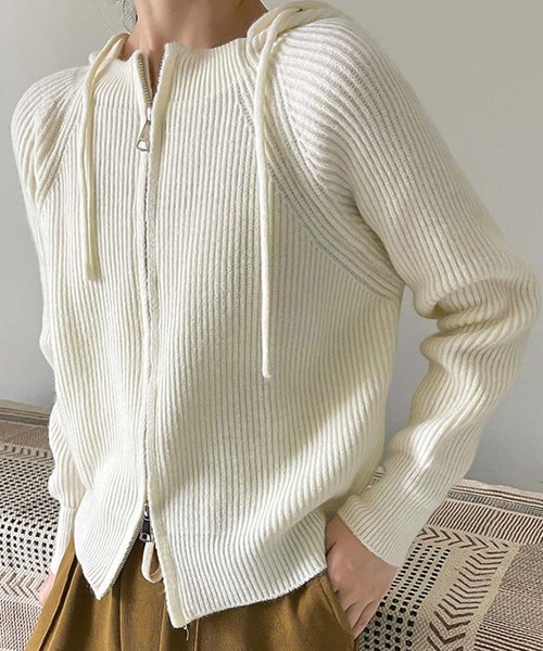 「Girly Doll」 「Bifrost」ニットパーカー F ブラウン レディース_画像2