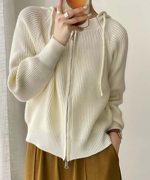 「Girly Doll」 「Bifrost」ニットパーカー F ブラウン レディース_画像5