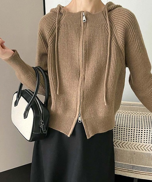 「Girly Doll」 「Bifrost」ニットパーカー F ブラウン レディース_画像9