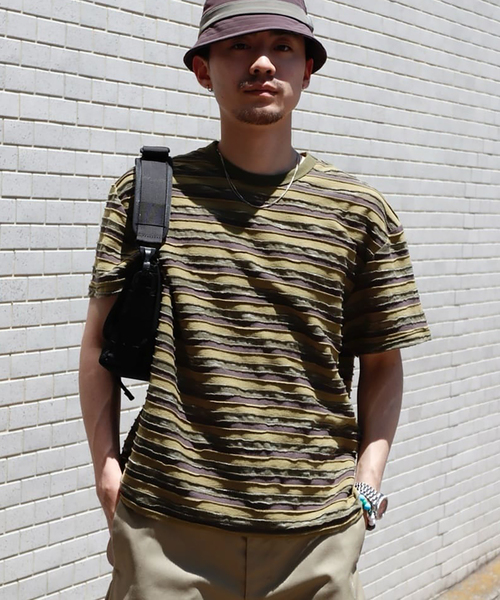 BRAIN DEAD（ブレインデッド） tシャツ CASEY STRIPED T メンズ