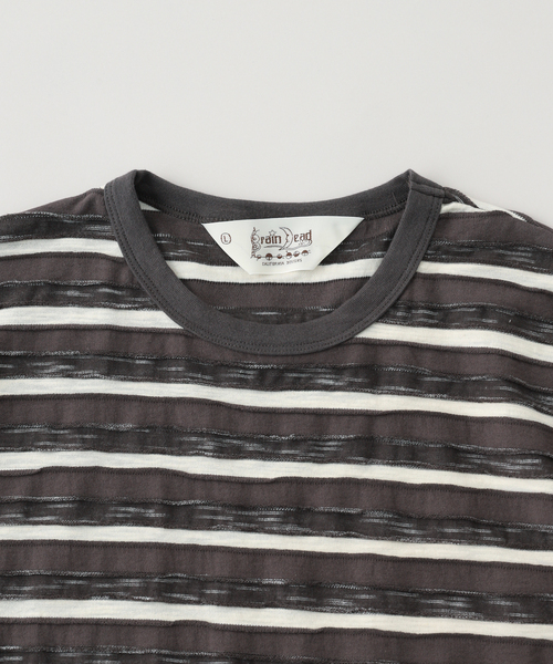 BRAIN DEAD（ブレインデッド） tシャツ CASEY STRIPED T メンズ