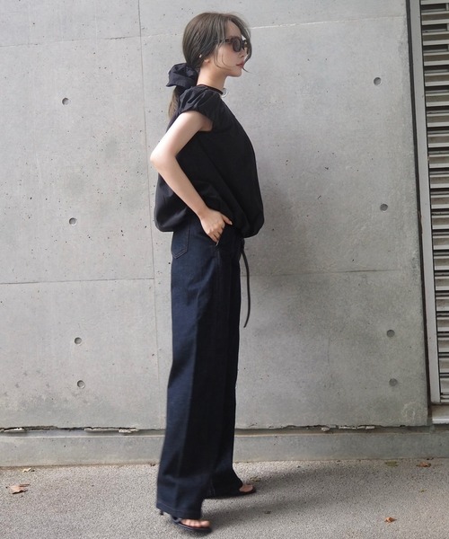 ブラウス シャツ linen gather balloon blouse /リネン ギャザー
