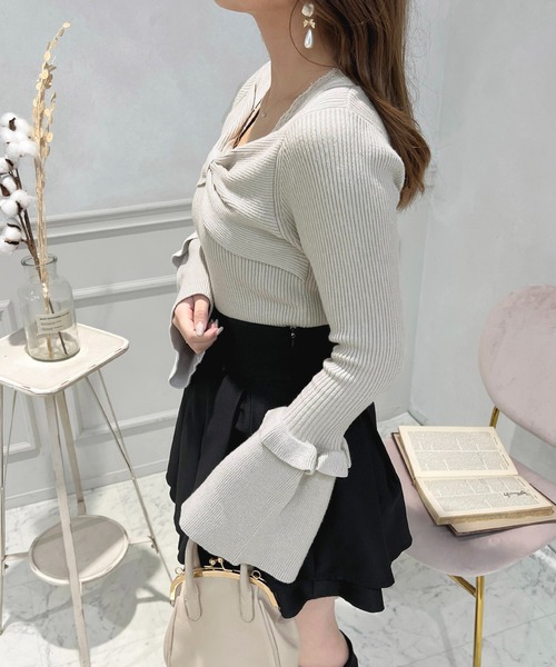 「apres jour」 長袖ニット X-LARGE ライトグレー レディース_画像3