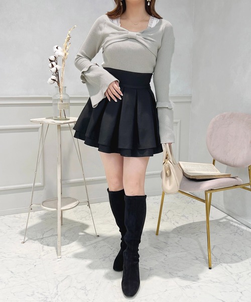 「apres jour」 長袖ニット X-LARGE ライトグレー レディース_画像4