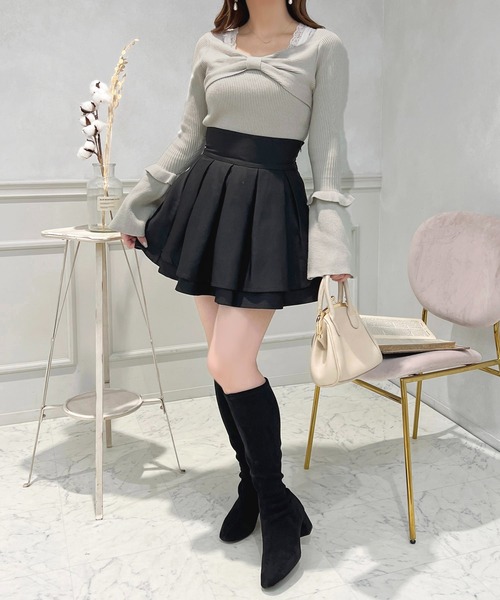 「apres jour」 長袖ニット X-LARGE ライトグレー レディース_画像6