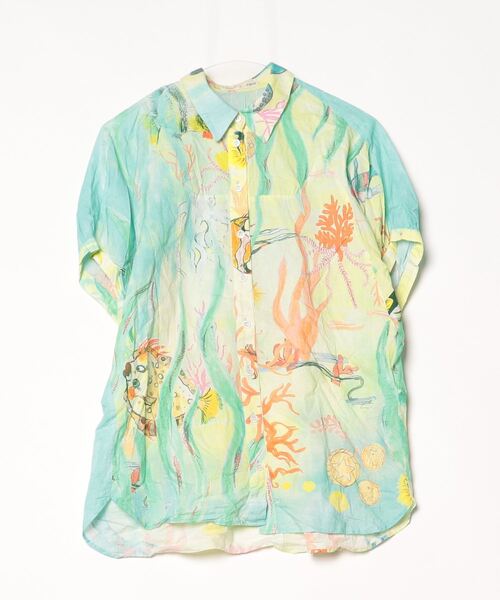 「TSUMORI CHISATO」 半袖シャツ 02 グリーン レディース