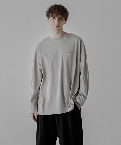 「remer」 長袖Tシャツ MEDIUM テラコッタ メンズ