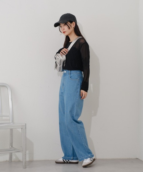 Kastane 「Kastane」 ダメージ加工デニムパンツ 0 ライトブルー