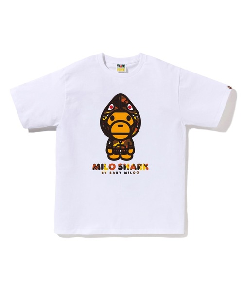 A BATHING APE tシャツ 1ST CAMO MILO SHARK FZH TEE メンズ