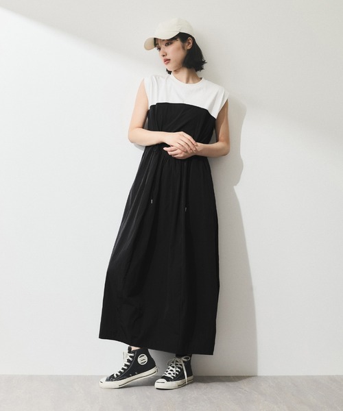 ADAM ET ROPE FEMME ベアレイヤードワンピース アダムエロペ ADAM ET ROPE' ワンピース 「WEB限定」・「定番」ベアレイヤード