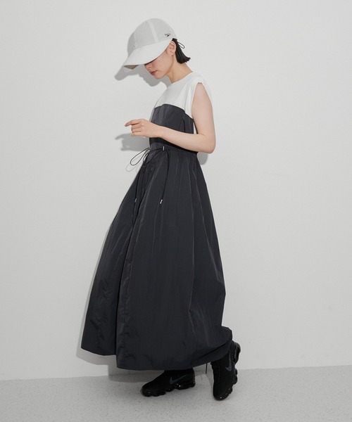 美品✨アダムエロペ　23ssドッキングフレアーワンピース ロング ADAM ET ROPÉ FEMME(アダム エ ロペ ファム) / 【WEB限定(一部