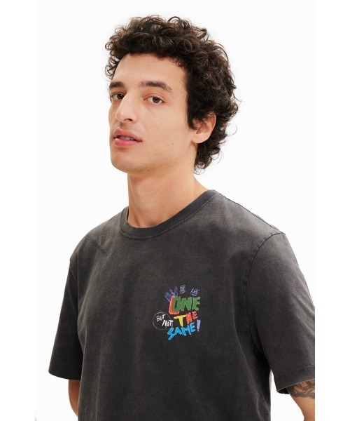 「Desigual」 半袖Tシャツ S ブラック メンズ