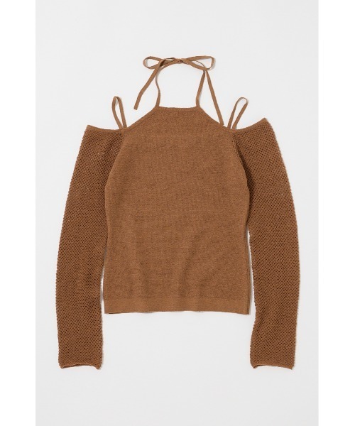 MOUSSY（マウジー） ニット セーター 「25年AW新作」OPEN SHOULDER