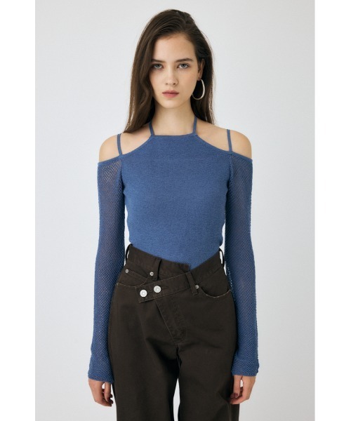MOUSSY（マウジー） ニット セーター OPEN SHOULDER HALTER ニット