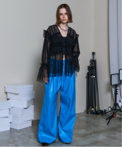 MAISON SPECIAL パンツ Volume Wide Vegan Leather Pants
