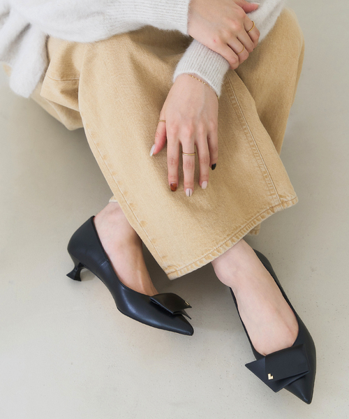 LE TALON（ル タロン） パンプス 「追加」3.5cmポインテッドLモチーフ