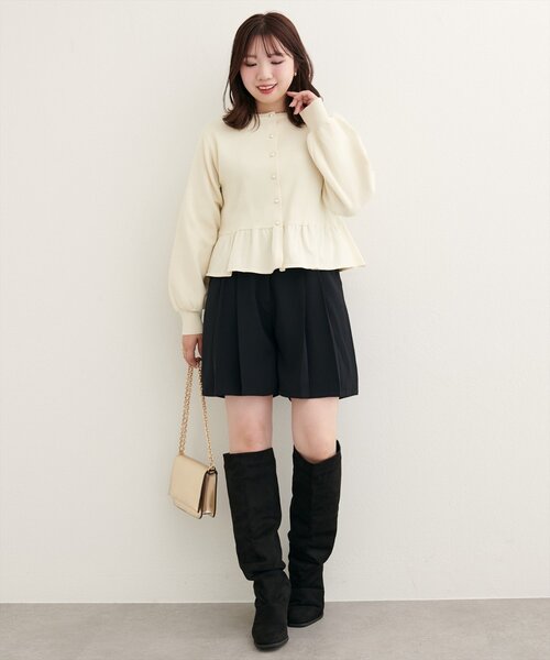 natural couture パンツ 「canami」プリーツショートパンツ レディース natural couture パンツ 「canami」プリーツショートパンツ レディース