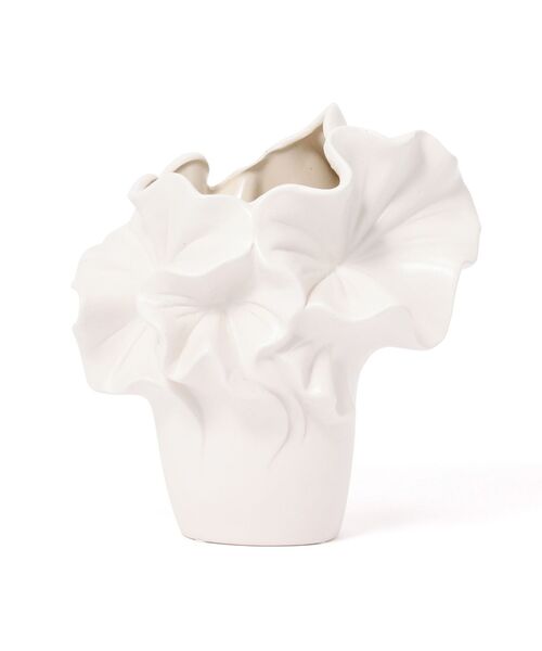 Francfranc（フランフラン） 花瓶 セラミック ラッフル フラワーベース