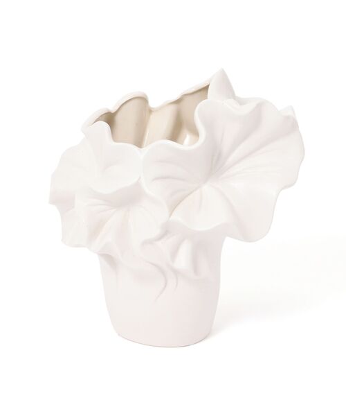 Francfranc（フランフラン） 花瓶 セラミック ラッフル フラワーベース