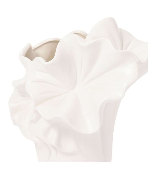 Francfranc（フランフラン） 花瓶 セラミック ラッフル フラワーベース