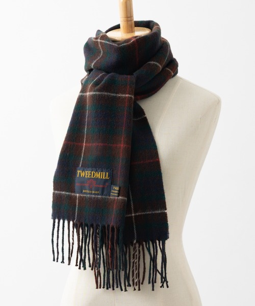 ツイードミル　マフラー セール】【TWEED MILL/ツィードミル】ウールチェックマフラー25