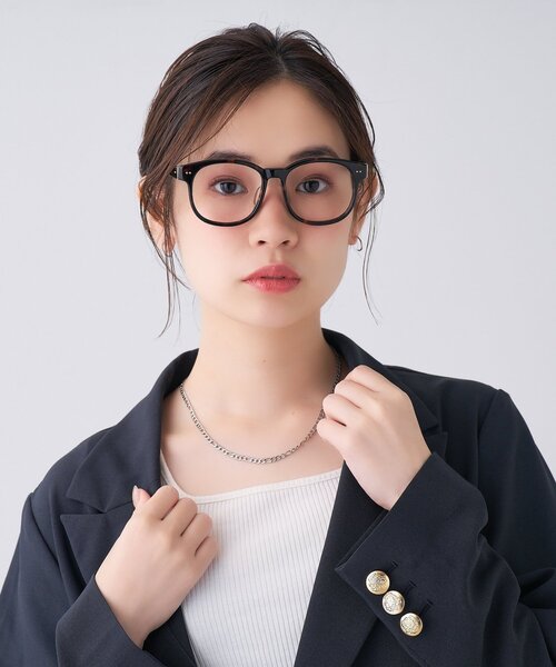 Zoff（ゾフ） 伊達メガネ メガネ 眼鏡 ウェリントン型 メガネ｜黒縁