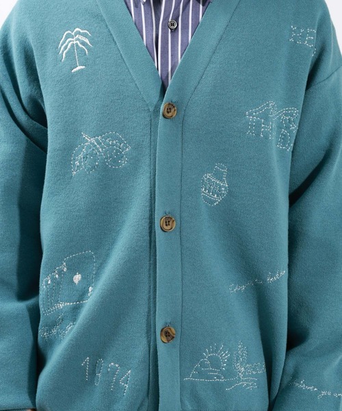 BAYFLOW（ベイフロー） カーディガン ラクガキニットカーディガン