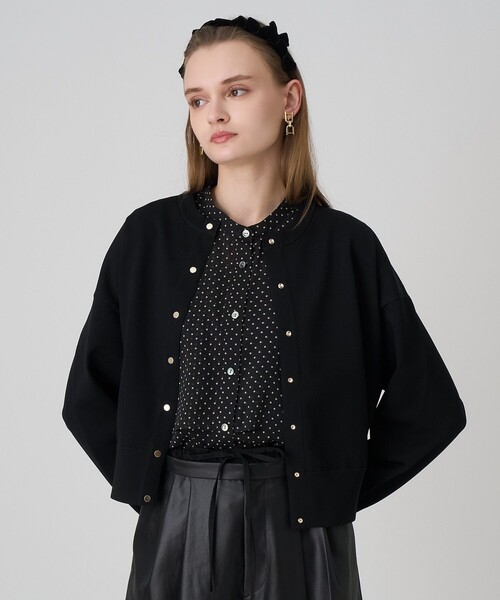 ANAYI（アナイ） カーディガン ドット釦ブルゾン カーディガン