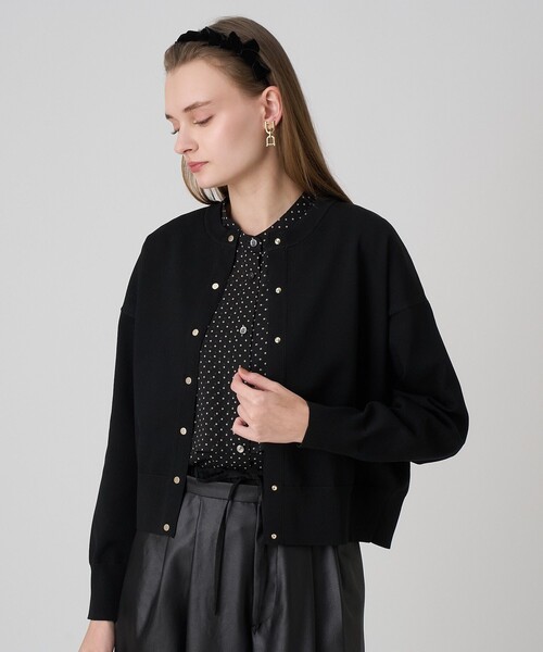 ANAYI（アナイ） カーディガン ドット釦ブルゾン カーディガン