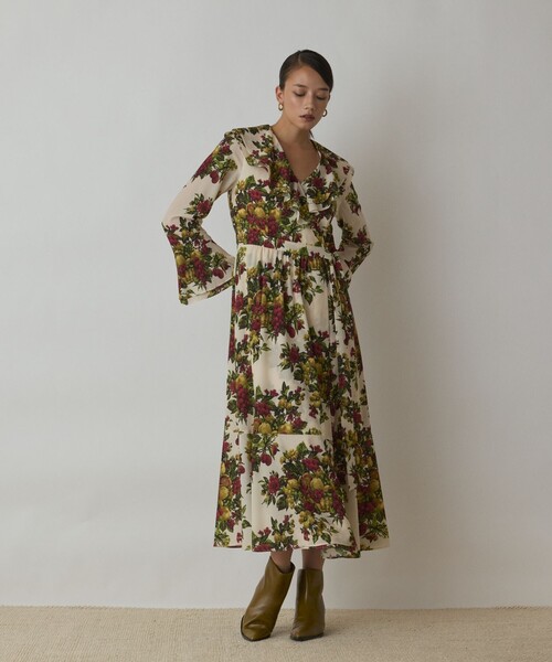 GRACE CONTINENTAL ワンピース ボタニカルベリープリント