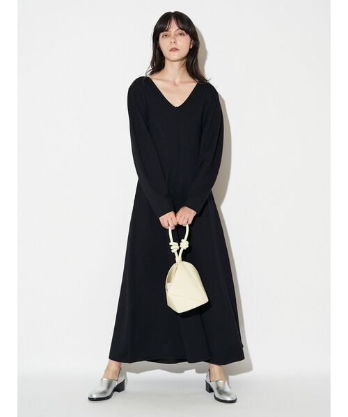 エレンディーク　ニットワンピース ELENDEEK（エレンディーク） ワンピース マテリアルドッキングニット