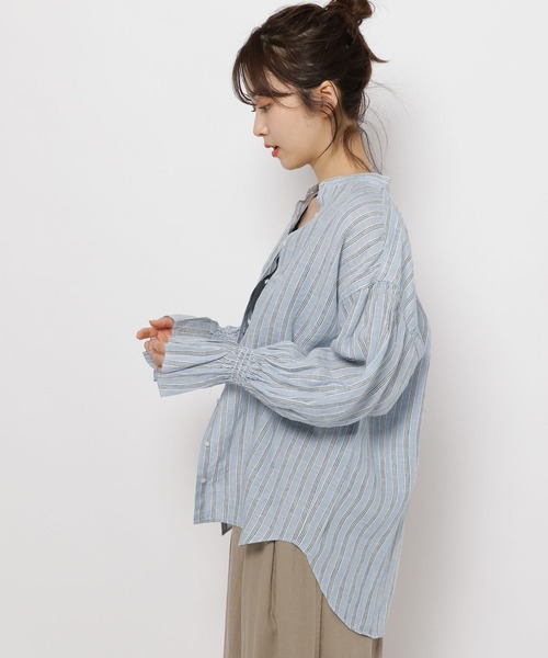 「niko and...」 長袖ブラウス LARGE ブルー レディース_画像5