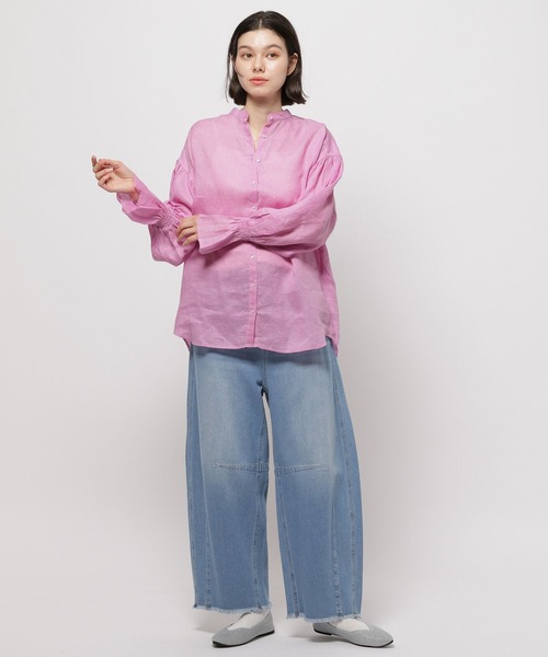 「niko and...」 長袖ブラウス LARGE ブルー レディース_画像6