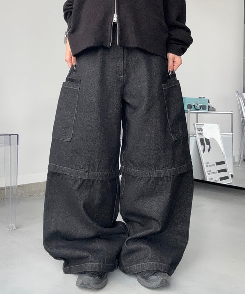 MandO（エムオー） ワイドパンツ ジーンズ 4WAYファーヴィンテージ
