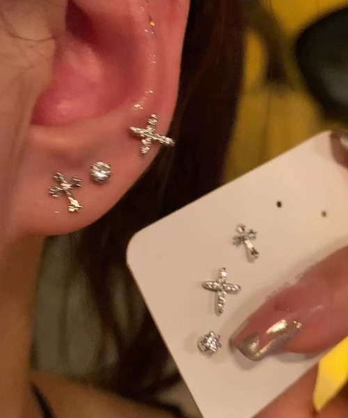 まつピアスセット 4個SET]かわいいくまさん ピアス セット (2Color) ボディピアス