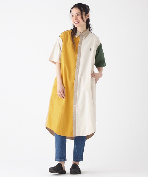 「KRIFF MAYER Lady's Collection」 シャツワンピース MEDIUM ベージュ レディース_画像9