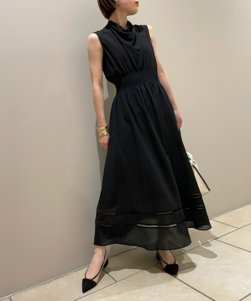 「FRAY I.D」 ノースリーブワンピース 1 ブラック レディース_画像4