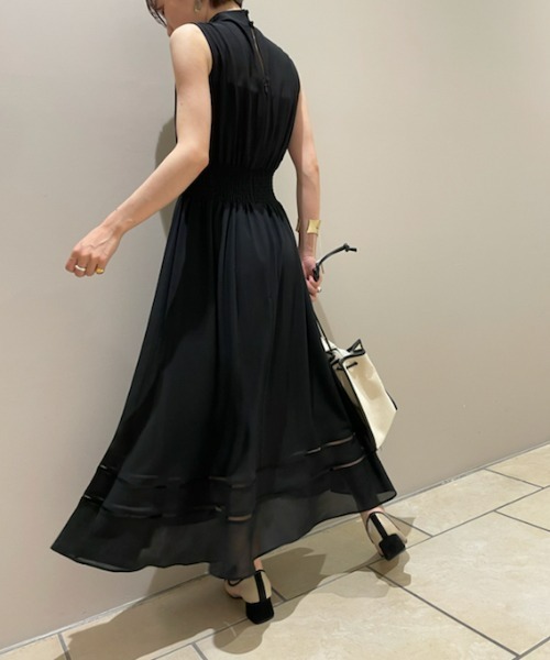 「FRAY I.D」 ノースリーブワンピース 1 ブラック レディース_画像5