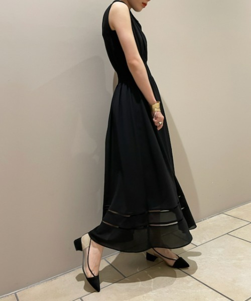 「FRAY I.D」 ノースリーブワンピース 1 ブラック レディース_画像6