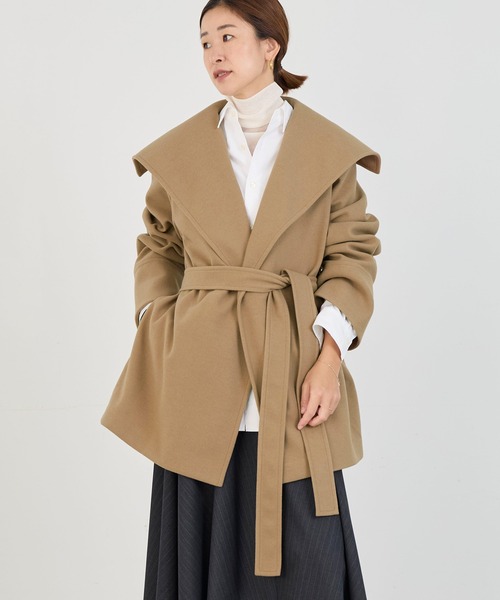 新品MICA&DEALマイカアンドディール ショールカラーリバーコート24AW MICA&DEAL（マイカアンドディール） コート アウター ショールカラー