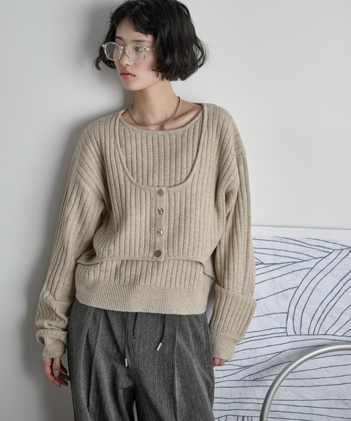 kolorドッキングニット size3（サンプル品） Knit – kolor official