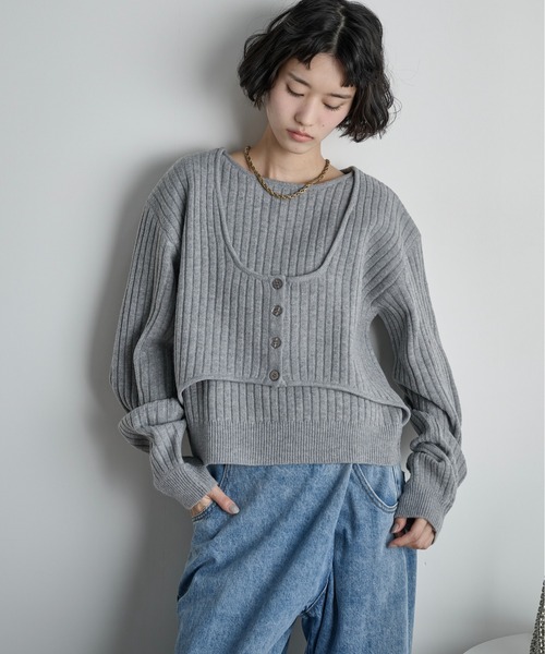 THE Yon ニット セーター アンサンブルドッキングニットPO レディース THE Yon ニット セーター アンサンブルドッキングニットPO レディース