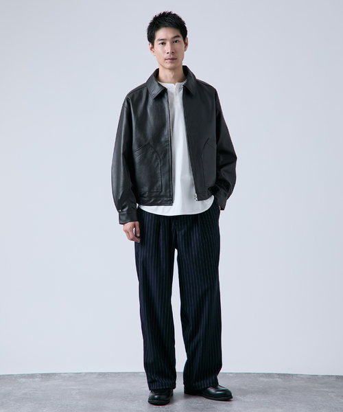 OSKR 革ジャン ライダース OSKR別注 シンセティックレザーショート